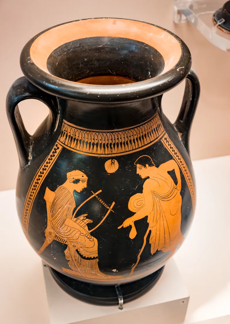 Hephaistos Painter - Arv 1116 40 - Woman And Youth - Draped Youths - Rhodos Am 12887 - 