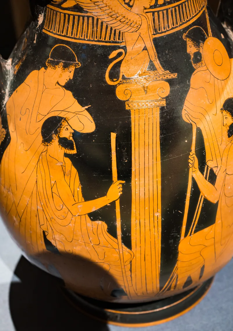 Hermonax - Arv 485 24 - Oidipus And The Sphinx - Wien Khm As Iv 3728 - 