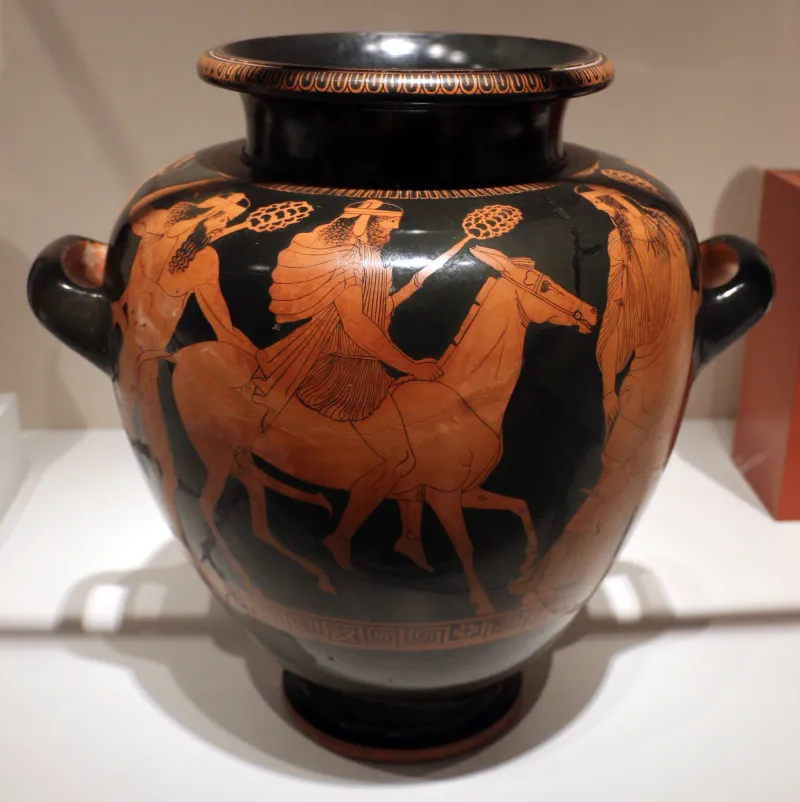 Hermonax, Stamnos Con Processione Dionisiaca, 470-440 Ac 