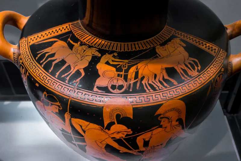Hypsis Arv 30 1 Young Riders And Charioteer - Three Amazons Arming 