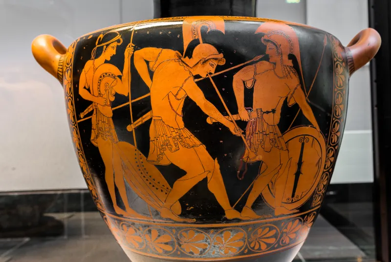 Hypsis Arv 30 1 Young Riders And Charioteer - Three Amazons Arming 