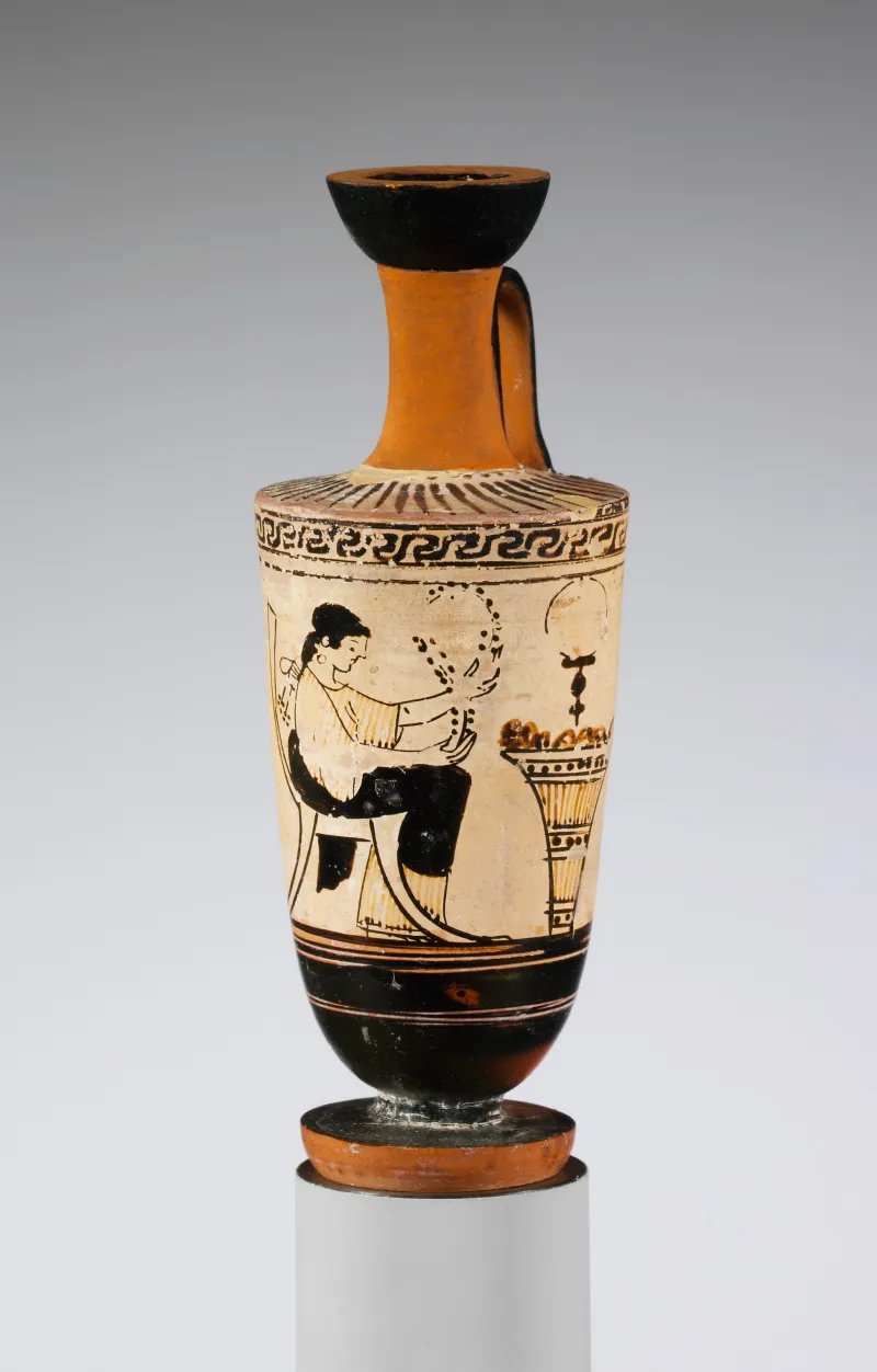 Terracotta Lekythos (Oil Flask) Met 