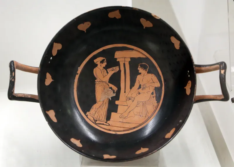 Pittore Di Jena, Kylix Attica Con Offerta A Eracle, Dalla Tomba Lv Osteria, 400-350 Ac 