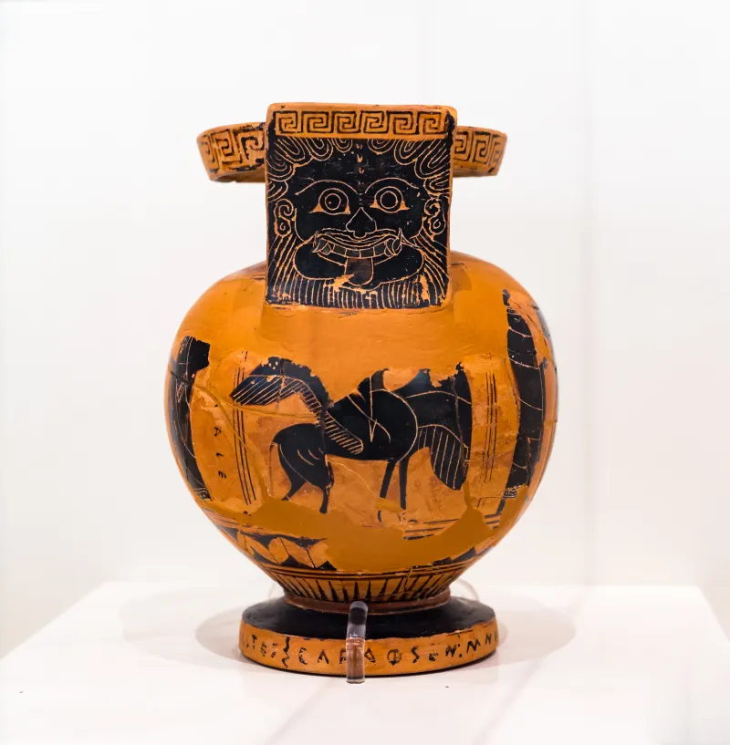 Kealtes - Abv 347 - Gorgoneion - Draped Men And Women With Sphinx - Athens Nm 