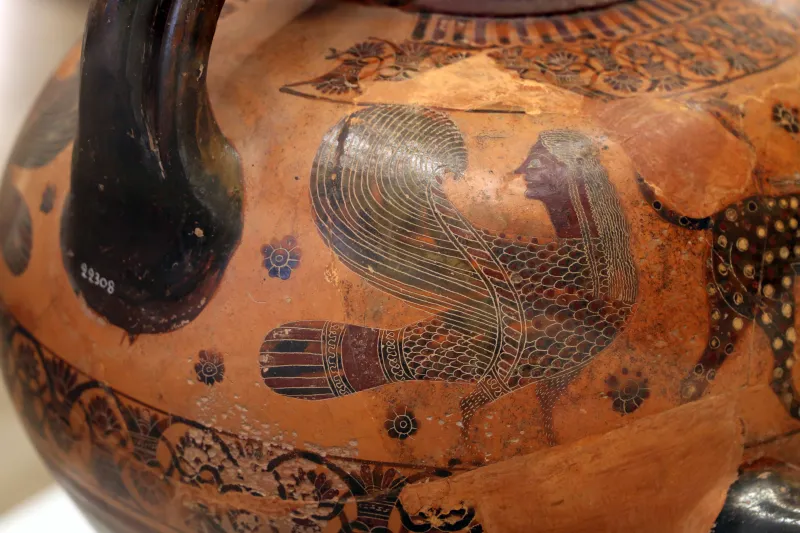 Cerchia Di Kleitias, Hydria Con Combattimento, Sfingi, Pantera E Arpia, Dalla Tomba Dei Leoni Dipinti Alla Banditaccia, 560-550 Ac 