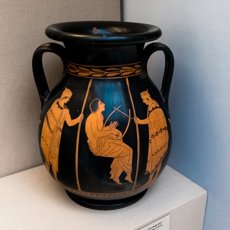 Manner Of The Kleophon Painter Arv 1148 7 Orpheus Singing Before The Thracians - Three Draped Youths 