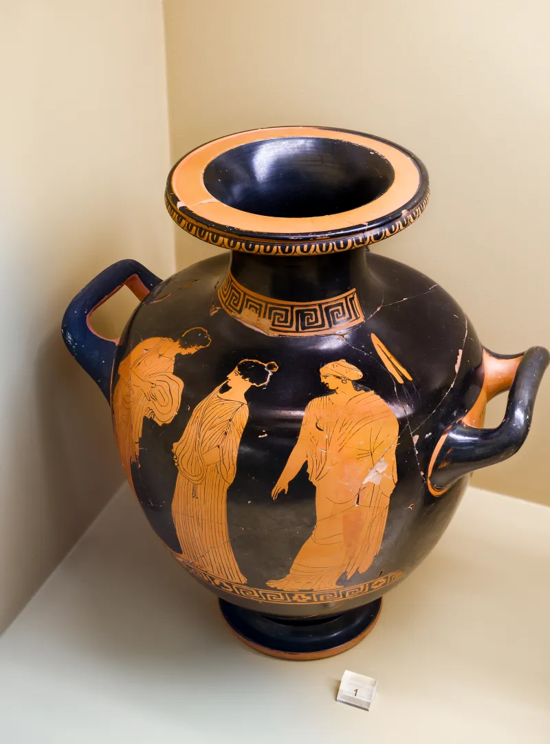 Manner Ot The Kleophon Painter - Arv 1149 24 - Three Women - Athens Agora Museum P 6053 - 