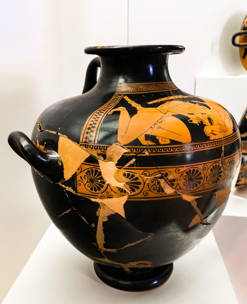 Kleophrades Painter - Arv 188 69 - Herakles And The Lion - Roma Mnevg 50398 - 