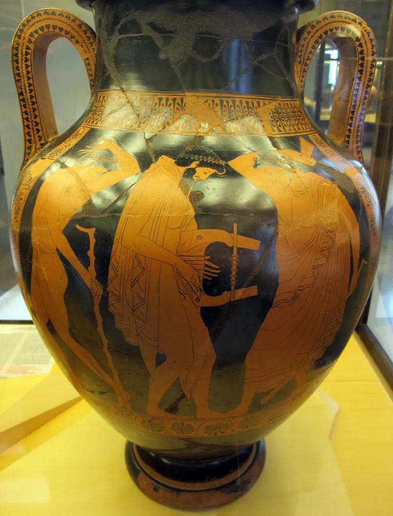 Pittore Di Kleophrades, Anfora Con Eracle E Atena, Comasti, Da Vulci, 510-500 Ac 