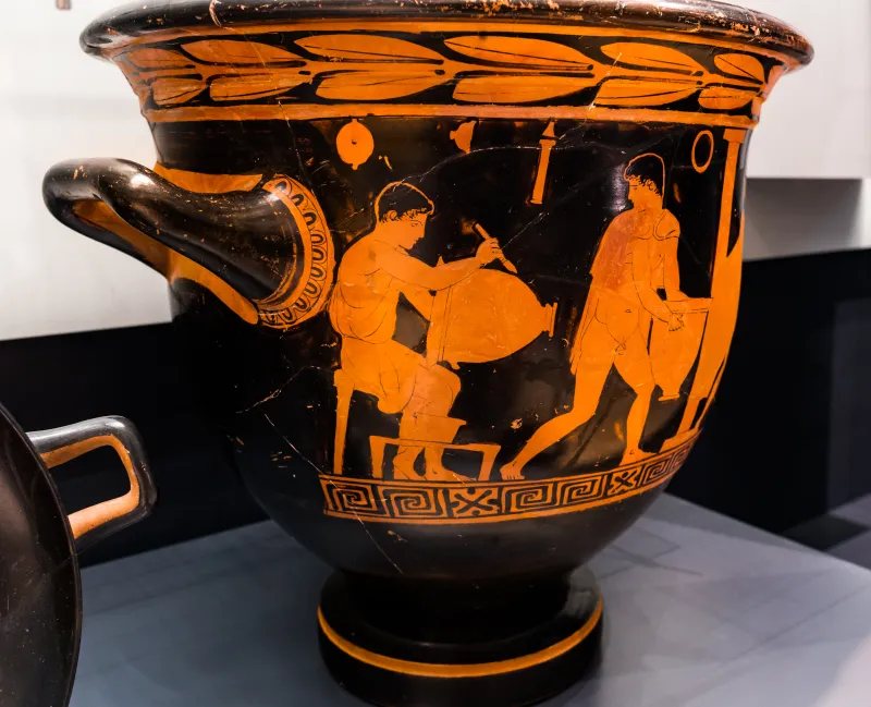 Komaris Painter - Arv 1064 3 - Potter´s Workshop - Draped Youths - Oxford Am V 526 - 
