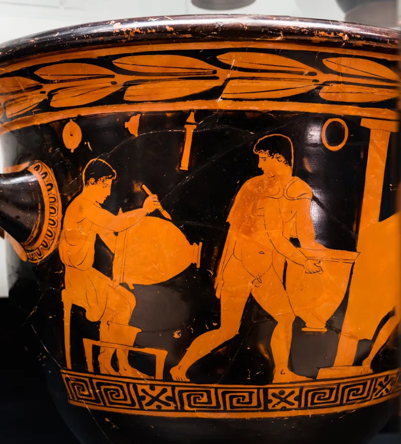 Komaris Painter - Arv 1064 3 - Potter´s Workshop - Draped Youths - Oxford Am V 526 - 
