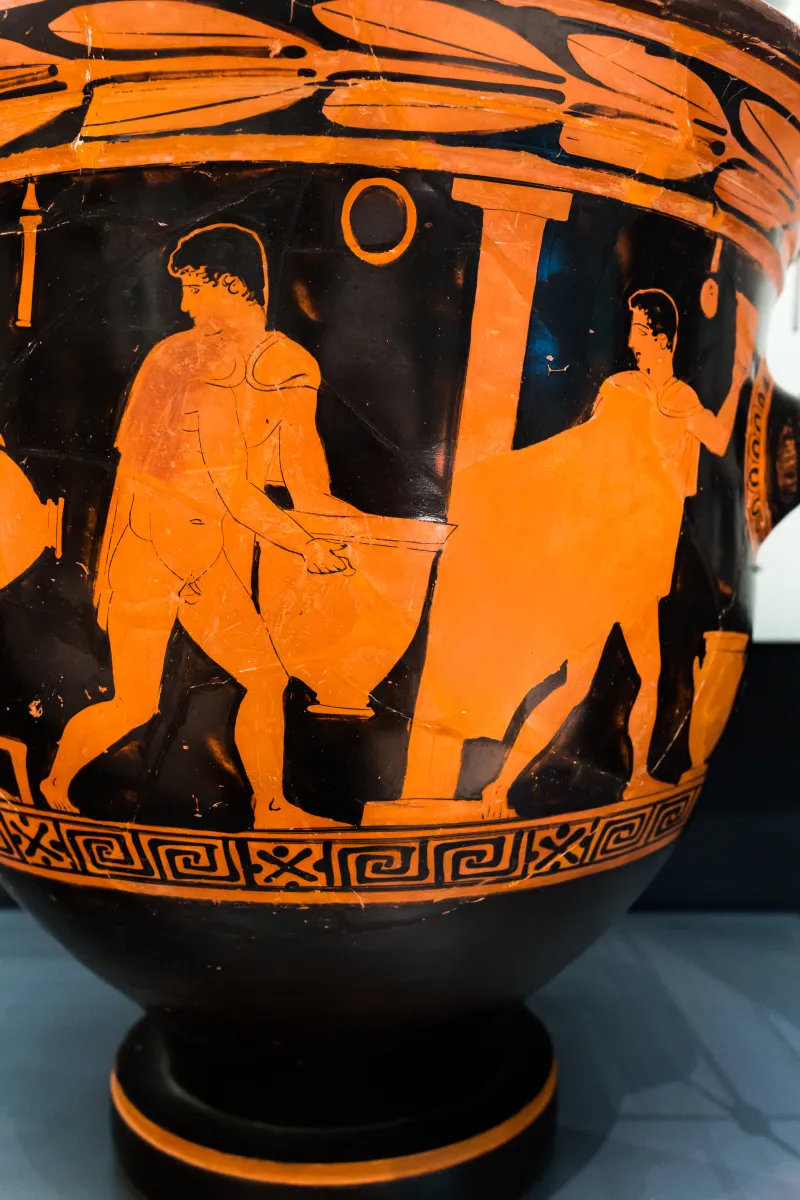 Komaris Painter - Arv 1064 3 - Potter´s Workshop - Draped Youths - Oxford Am V 526 - 