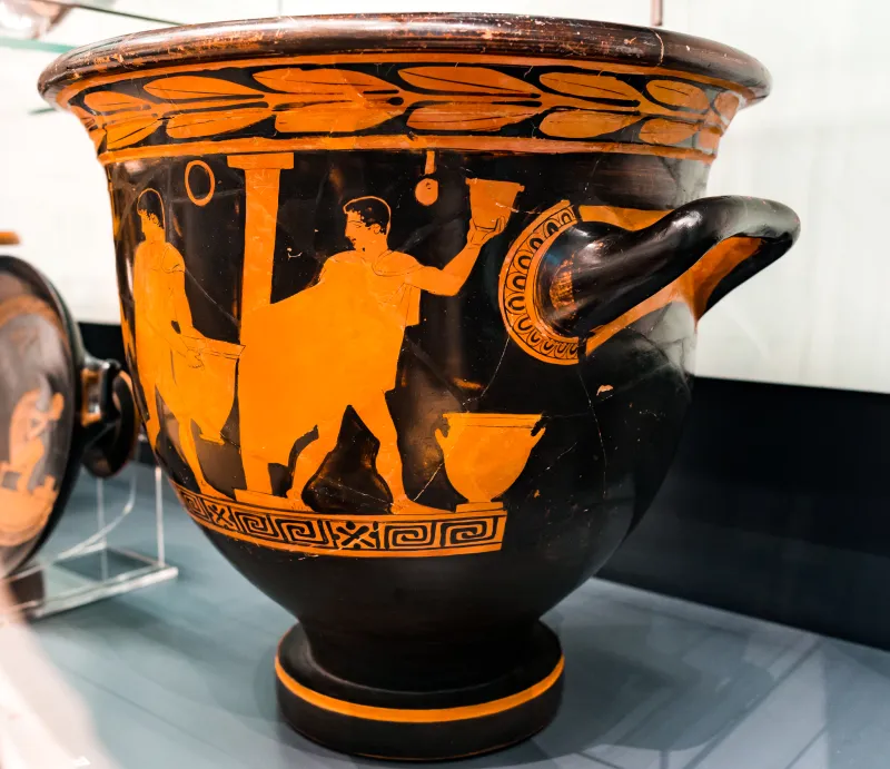 Komaris Painter - Arv 1064 3 - Potter´s Workshop - Draped Youths - Oxford Am V 526 - 