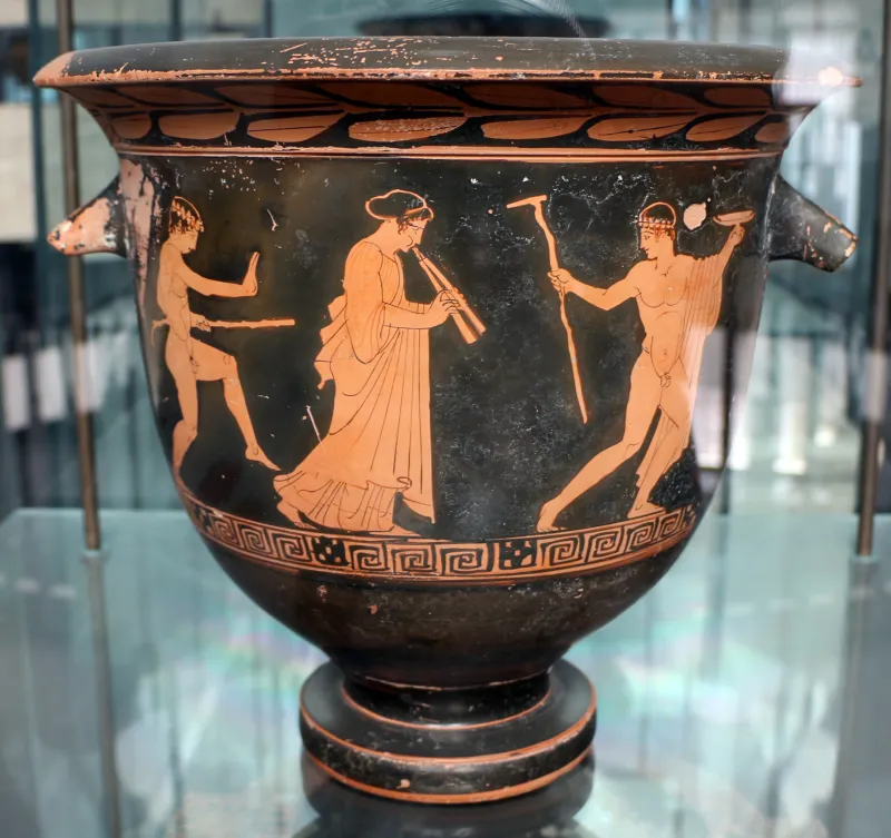 Pittore Di Komaris, Cratere Attico A Campana Con Danzatori Con Bastoni, 450-425 Ac Da 