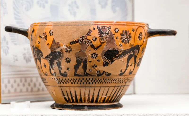 Kx Painter - Abv 26 25Extra - Man Taming Two Panthers - Athens Km - 