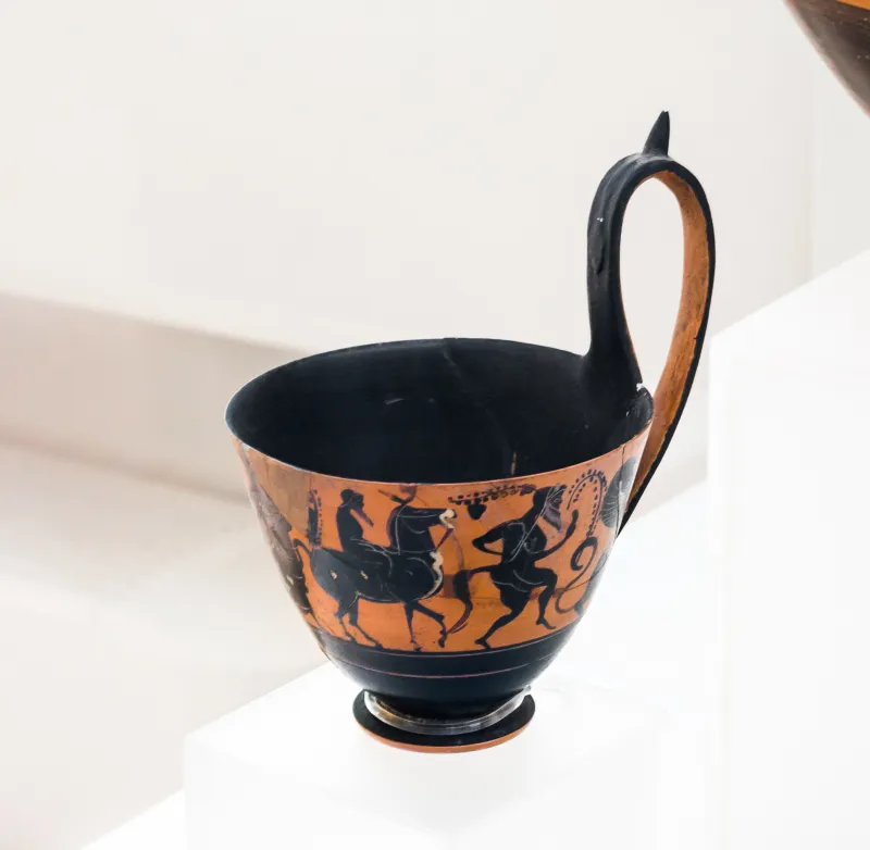 Caylus Painter - Abv 651 - Dionysos With Satyrs And Maenad - Roma Mnevg - 