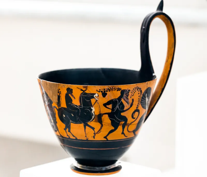 Caylus Painter - Abv 651 - Dionysos With Satyrs And Maenad - Roma Mnevg - 