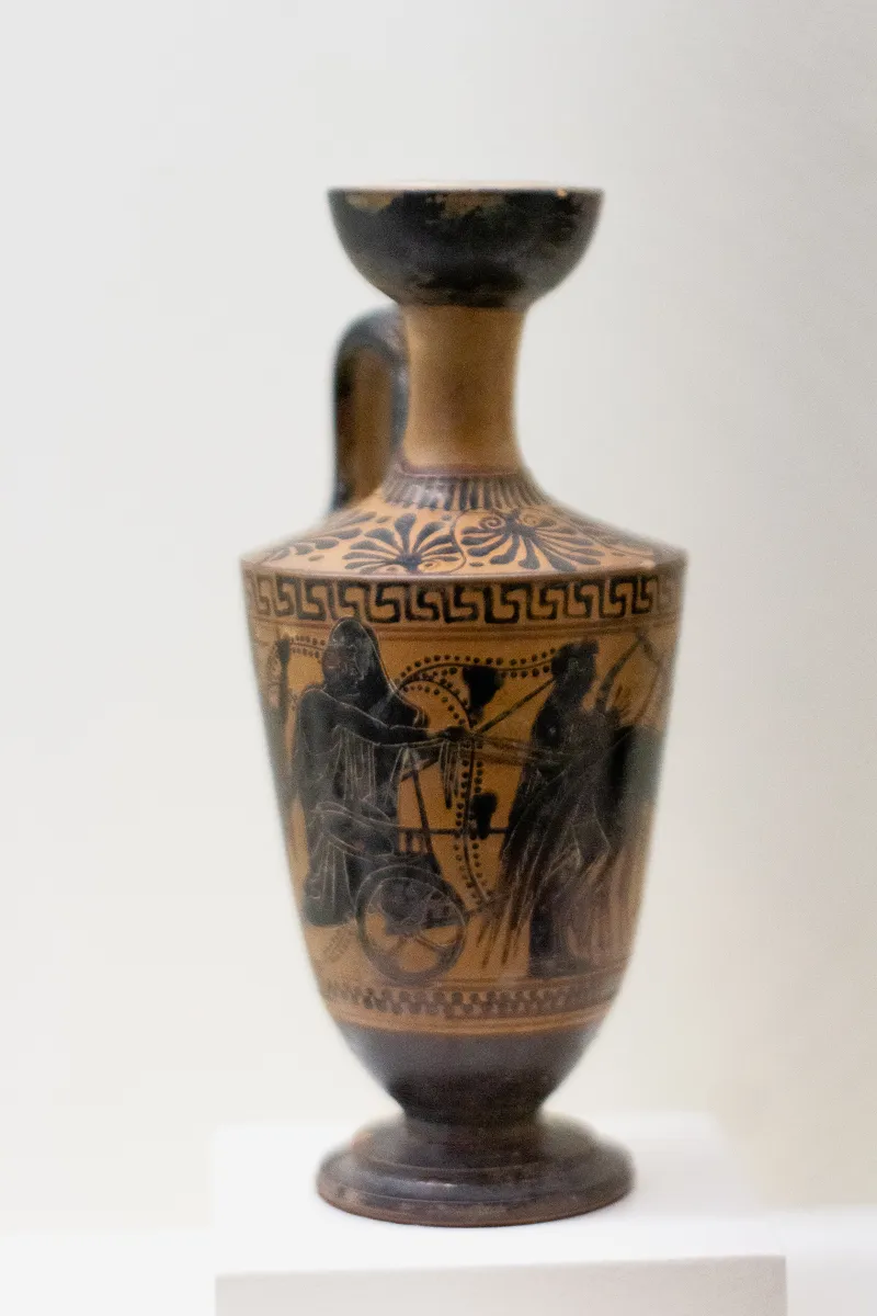 Cincinnati Art Museum - Black-Figure Lekythos, Wedding Procession With Hermes And 
