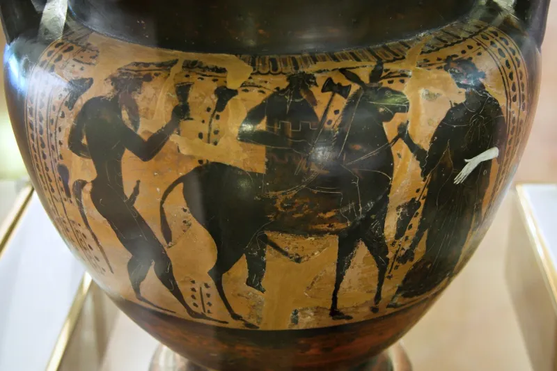 Colum Crater, Return Of Hefaistos To Olympos, 550-500 Bc, Am Agrigento, 550-500 Bc, 