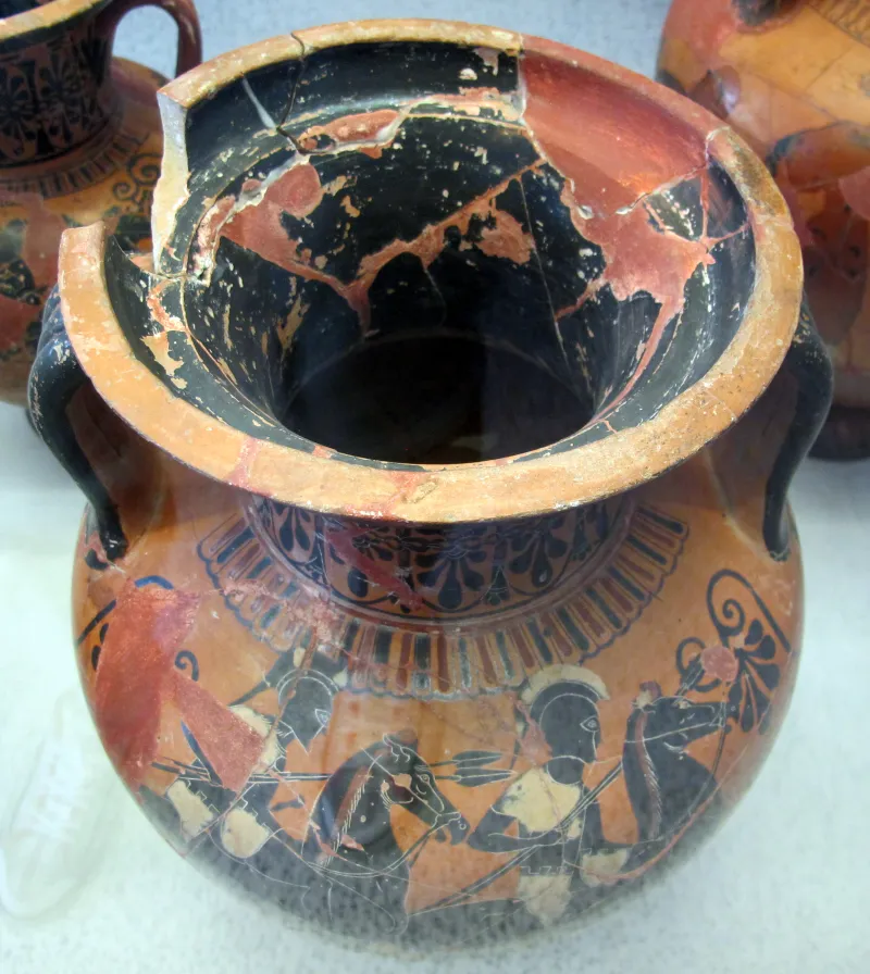 Gruppo Di Leagros, Anfora Con Sequenza Di Cavalieri Armati, 520-510 03 Da Del Del Tufo, 
