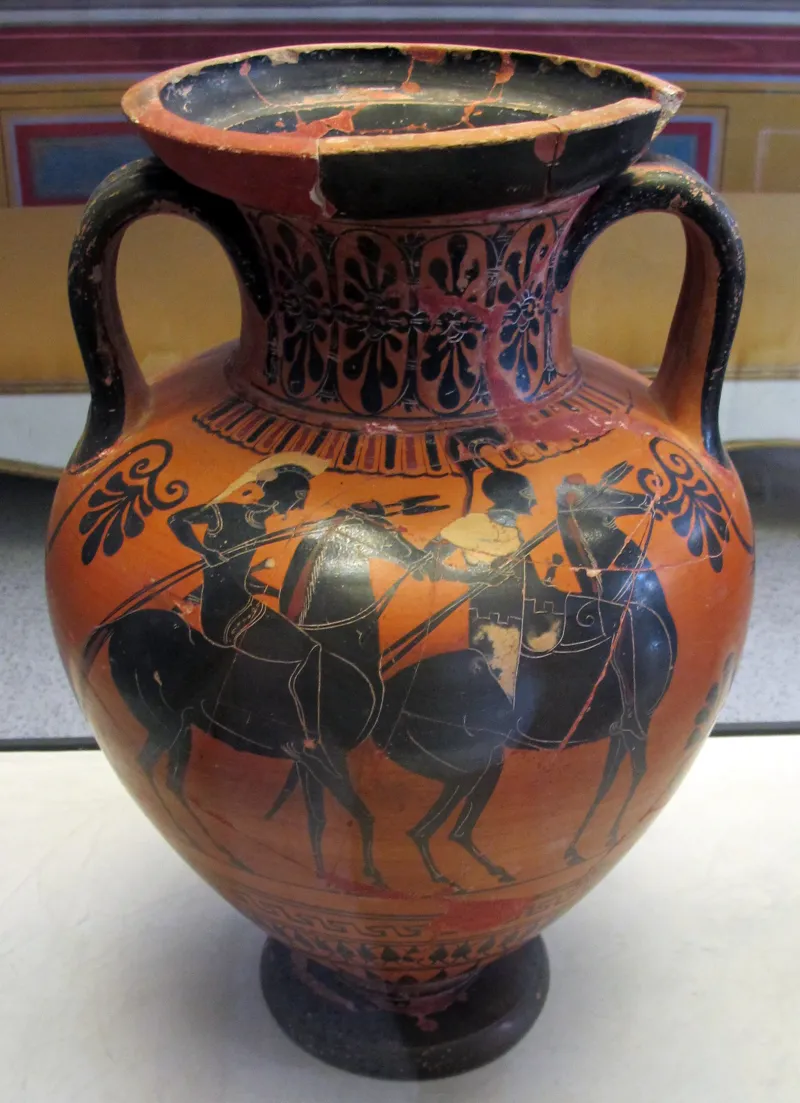 Gruppo Di Leagros, Anfora Con Sequenza Di Cavalieri Armati, 520-510 04 Da Del Del Tufo, 