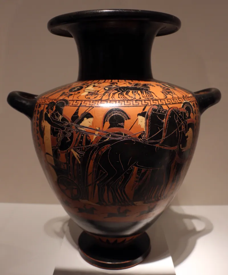 Gruppo Di Leagros, Hydria Con Scena Della Guerra Di Troia, 530-510 Ac 
