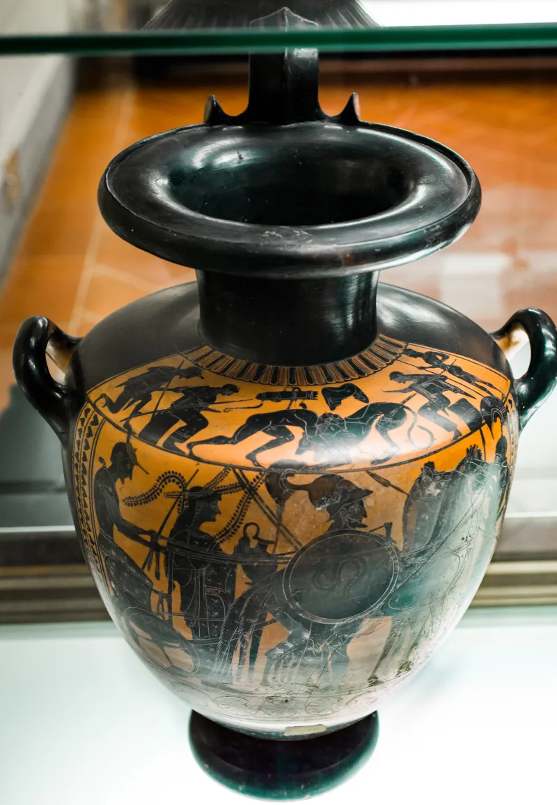 Leagros Group - Abv 364 58 - Herakles And The Lion - Warrior Departing With Chariot - Firenze Man 3867 - 