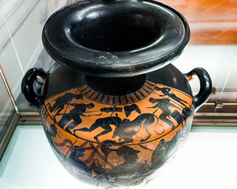 Leagros Group - Abv 364 58 - Herakles And The Lion - Warrior Departing With Chariot - Firenze Man 3867 - 