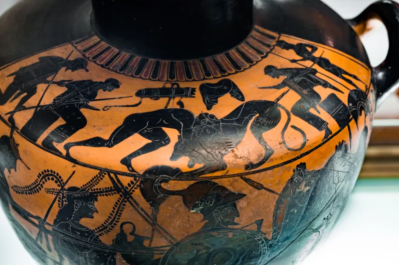 Leagros Group - Abv 364 58 - Herakles And The Lion - Warrior Departing With Chariot - Firenze Man 3867 - 
