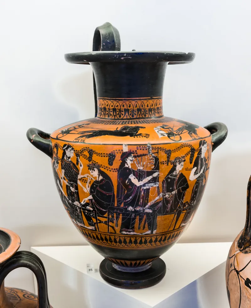 Leagros Group - Abv 366 75 - Chariot Race - Women At Symposion In Wineyard - Roma Mnevg 50466 - 