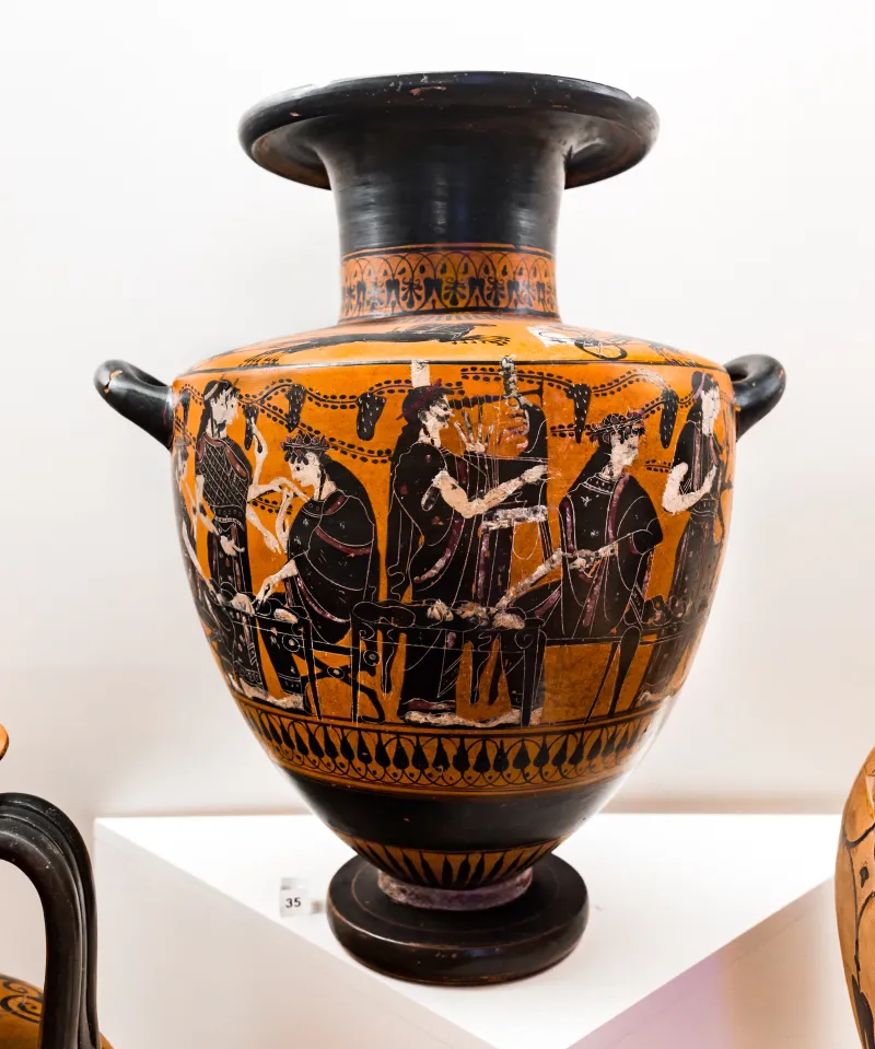 Leagros Group - Abv 366 75 - Chariot Race - Women At Symposion In Wineyard - Roma Mnevg 50466 - 