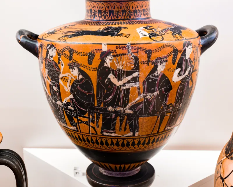 Leagros Group - Abv 366 75 - Chariot Race - Women At Symposion In Wineyard - Roma Mnevg 50466 - 