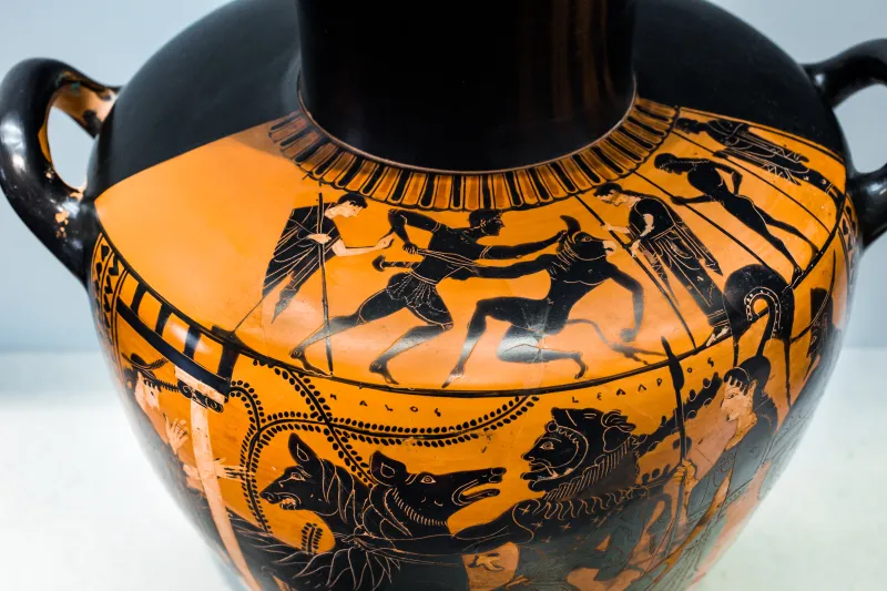 Leagros Group - Abv Extra - Theseus And Minotauros - Herakles And Kerberos - Würzburg Mvwm - 