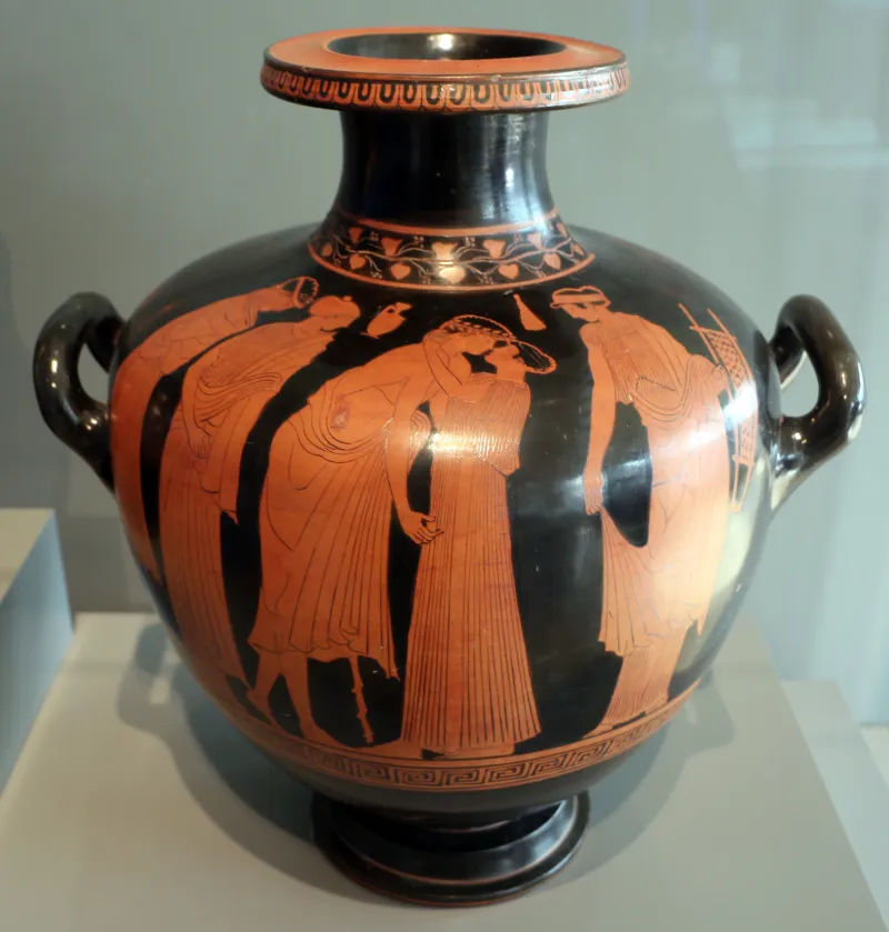 Pittore Di Leningrado, Hydria Con Figure Ammantate, Atene 460-450 Ac 