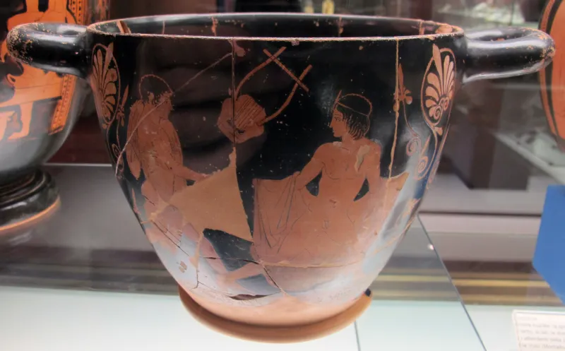 Pittore Di Lewis, Skyphos Con Eos Che Rapisce Tithonos E Inseguimento Amoroso 