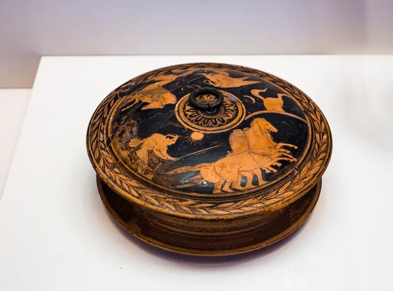 Lid Painter - Arv 1282 2 - Helios With Selene And Nyx - Athens Nam 17983 - 