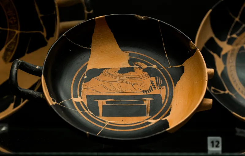 Lid Painter Arv 1283 27 Youth And Woman Reclining At 