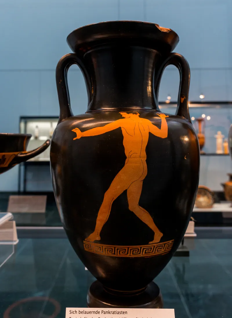 Loeb Painter Arv 1005 7 Two Pancratiasts Or Wrestlers 