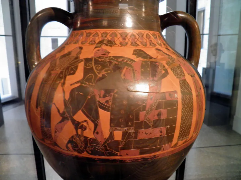 Attic Amphora With Scenes From The Trojan War, 550-540 Bc, From Vulci (Italy), Neues Museum, Berlin 