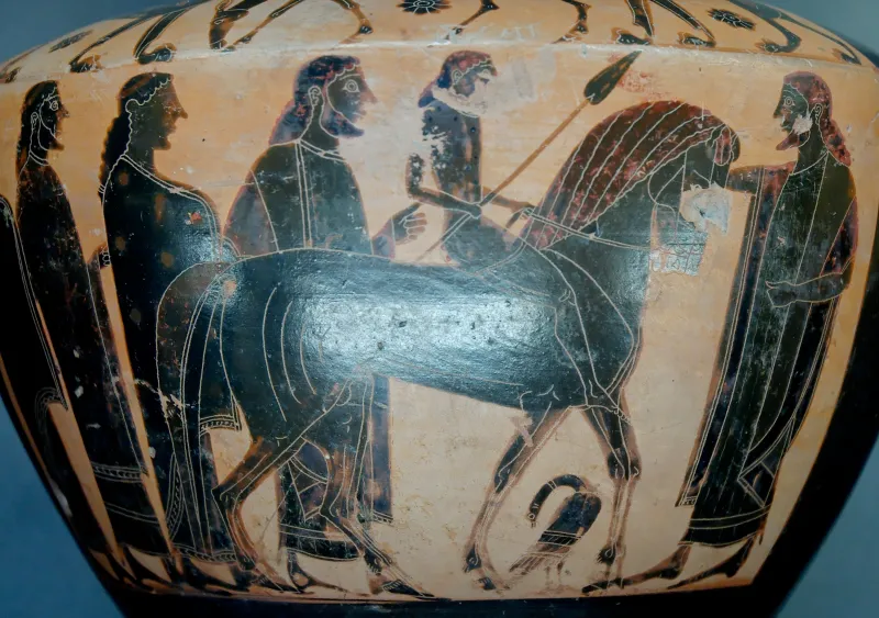 Hydria Warrior Departure Louvre 