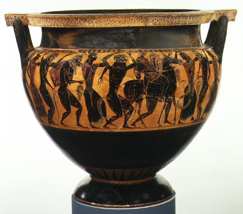 Terracotta Column-Krater (Bowl For Mixing Wine And Water) Met 