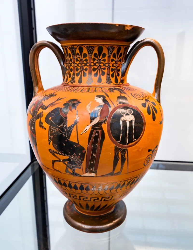 Akin To The Lysippides Painter - Abv 263 2 - Achilles And Memnon Fighting - Warrior Departing - München As 1502 - 