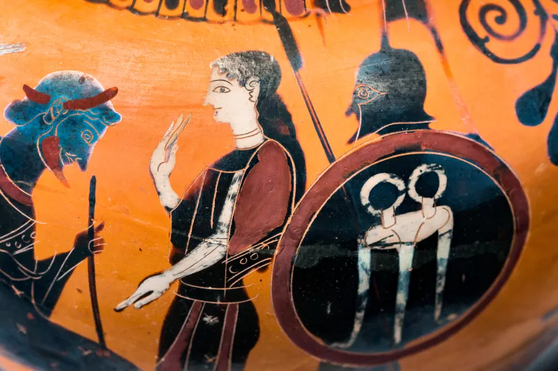 Akin To The Lysippides Painter - Abv 263 2 - Achilles And Memnon Fighting - Warrior Departing - München As 1502 - 
