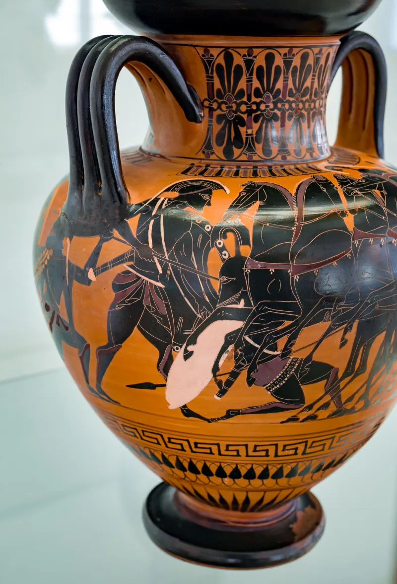 Akin To The Lysippides Painter - Abv 263 3 - Hoplites And Chariot Fighting - München As 1483 - 