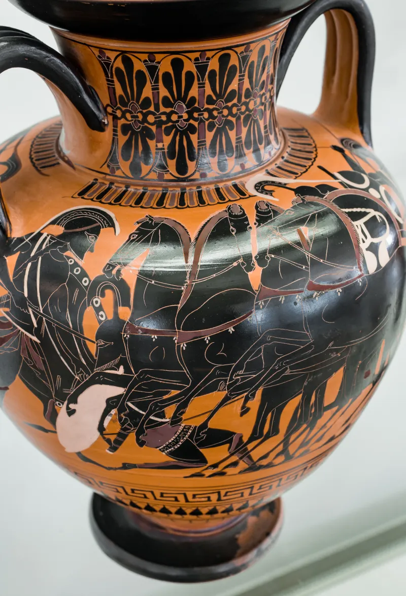 Akin To The Lysippides Painter - Abv 263 3 - Hoplites And Chariot Fighting - München As 1483 - 