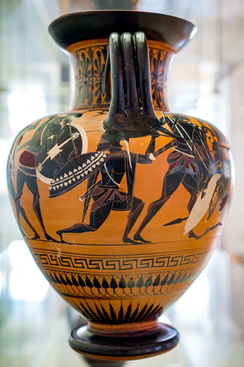 Akin To The Lysippides Painter - Abv 263 3 - Hoplites And Chariot Fighting - München As 1483 - 