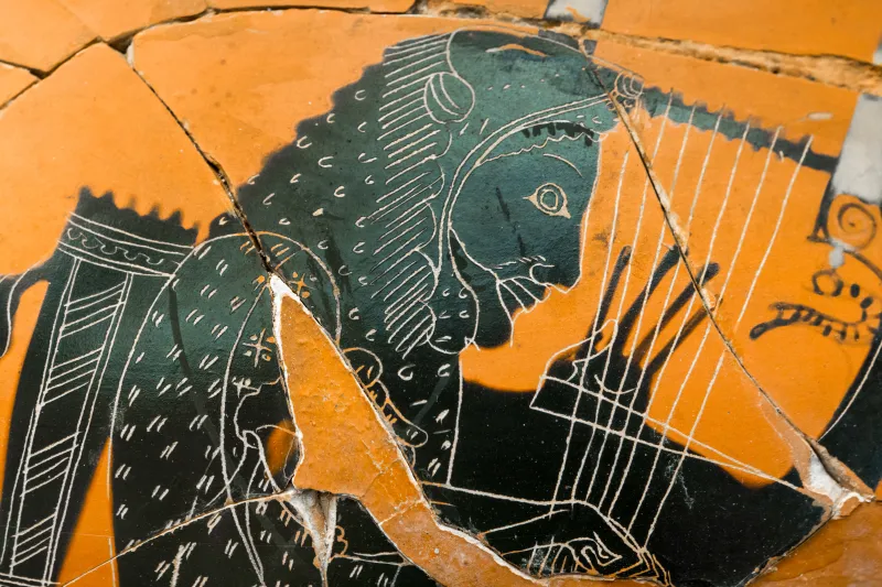 Lysippides Painter - Abv 255 9 - Herakles Kitharoidos - Warrior With Horse Departing - Roma Mnevg 24998 - 