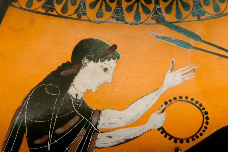 Lysippides Painter - Abv 255 9 - Herakles Kitharoidos - Warrior With Horse Departing - Roma Mnevg 24998 - 