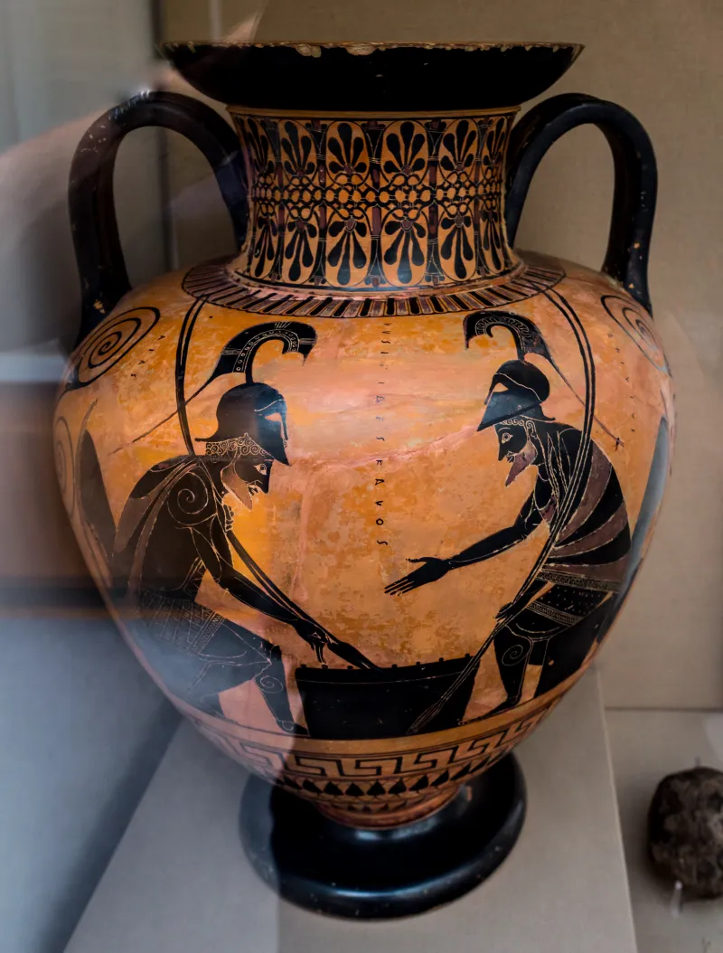 Lysippides Painter Abv 256 14 Achilles And Ajax Playing 