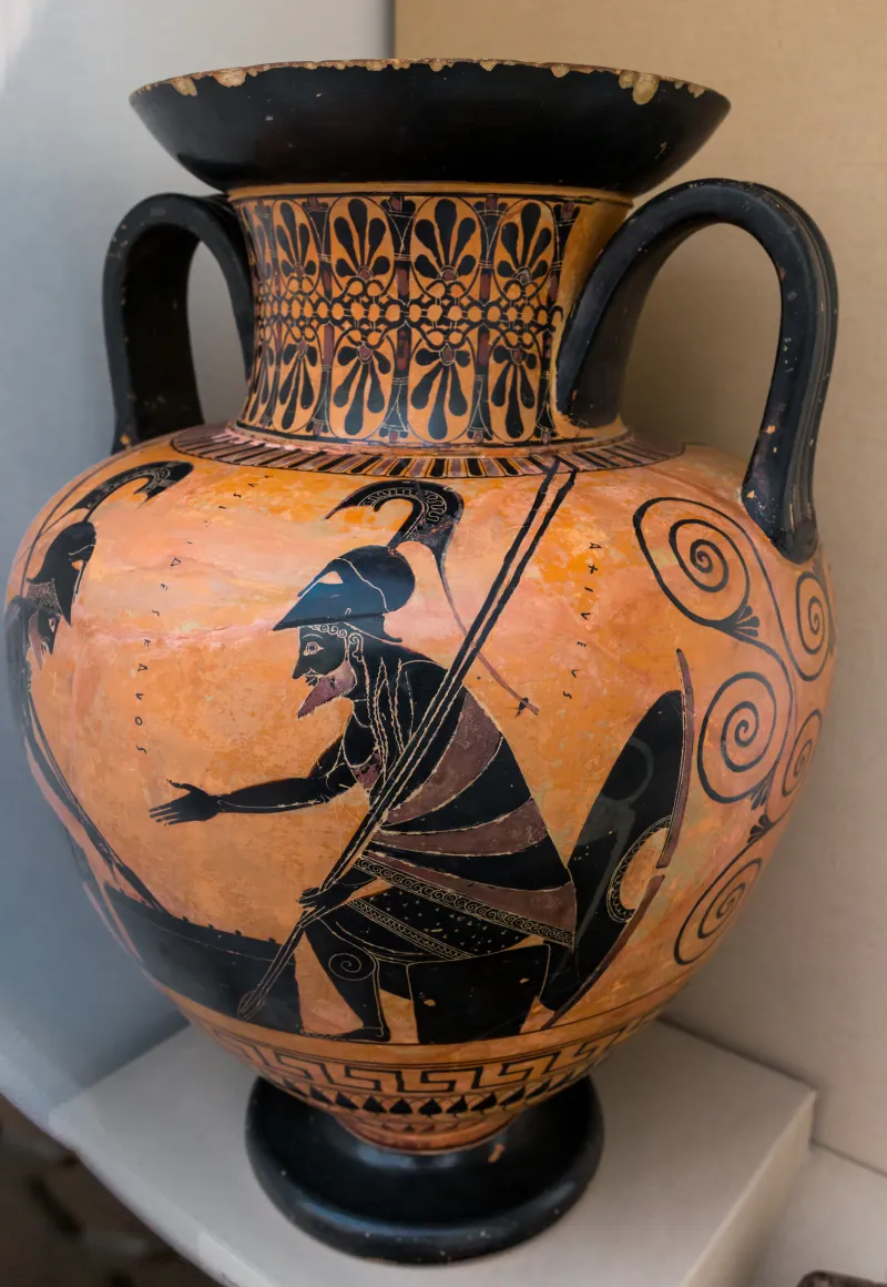 Lysippides Painter Abv 256 14 Achilles And Ajax Playing 